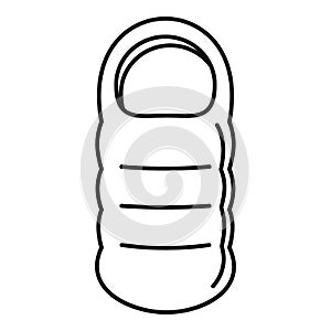 Sleeping bag icon, outline style