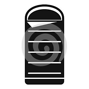 Sleeping bag icon, simple style