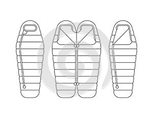 Sleeping bag illustration