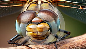 Sleeping beautiful dragonfly. focus stacking. Macro