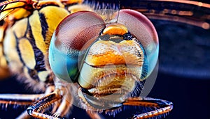 Sleeping beautiful dragonfly. focus stacking. Macro