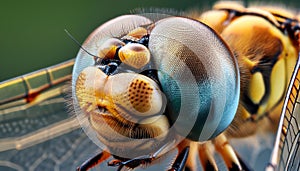 Sleeping beautiful dragonfly. focus stacking. Macro