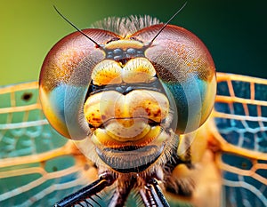 Sleeping beautiful dragonfly. focus stacking. Macro