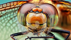 Sleeping beautiful dragonfly. focus stacking. Macro