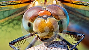 Sleeping beautiful dragonfly. focus stacking. Macro
