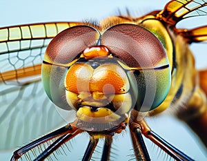 Sleeping beautiful dragonfly. focus stacking. Macro