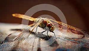 Sleeping beautiful dragonfly. focus stacking. Macro