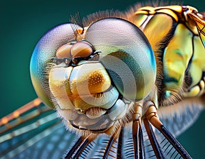 Sleeping beautiful dragonfly. focus stacking. Macro