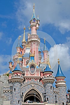 Sleeping Beauty castle in Fantasyland at Disneyland Paris in Paris.