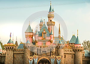 Sleeping Beauty`s Castle at Disneyland Anaheim