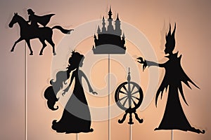 Sleeping Beauty storytelling, shadow puppets