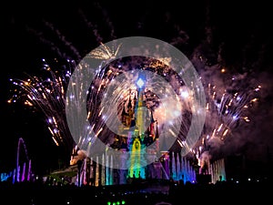 Sleeping Beautys castle at Disneyland Paris during