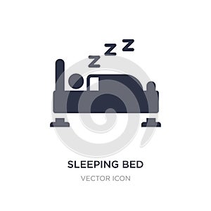 sleeping bed icon on white background. Simple element illustration from Other concept