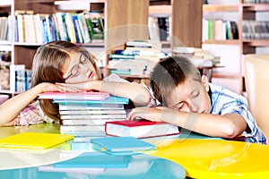 Sleeping boy and girl