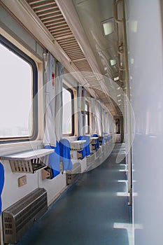 Sleeping car of the passenger train