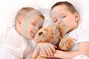 Sleeping children photo