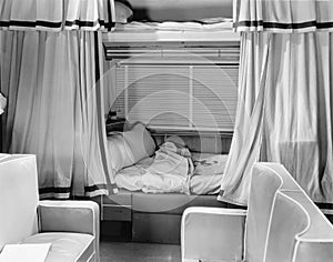 Sleeping compartment on train