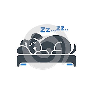 Sleeping Dog Bed Icon