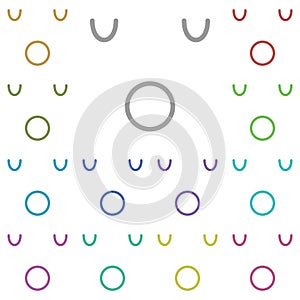 Sleeping, face multi color icon. Simple thin line, outline vector of emotion icons for ui and ux, website or mobile application