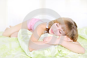 Sleeping Girl on the bed