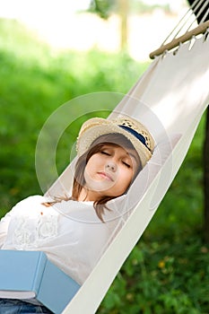 Sleeping on hammock
