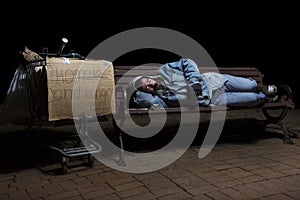 Sleeping Homeless photo
