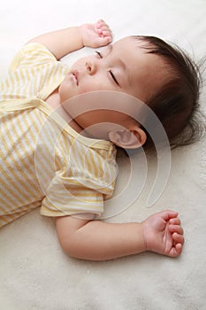 Sleeping Japanese baby girl