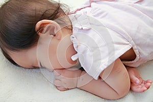 Sleeping Japanese baby girl