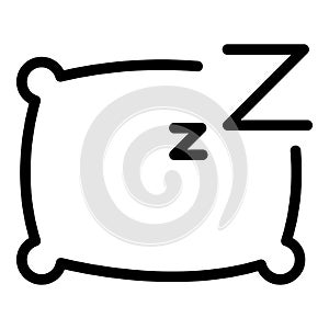 Sleeping jet lag icon, outline style