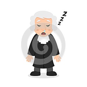Sleeping Judge Cartoon Character