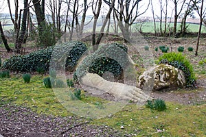 The Sleeping Mud Maid at Heligan