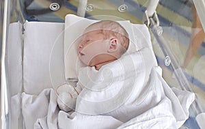 Sleeping newborn baby