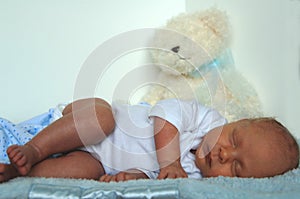 Sleeping newborn baby