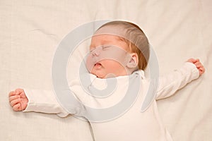 Sleeping newborn baby