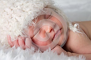 Sleeping newborn baby