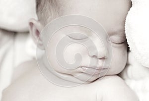 Sleeping newborn baby