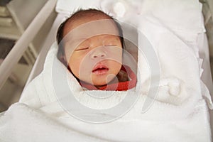 Sleeping newborn baby