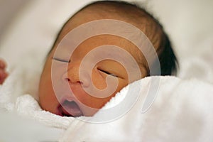 Sleeping newborn baby