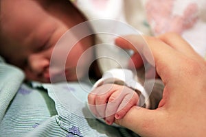 Sleeping newborn baby