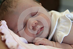 Sleeping newborn baby