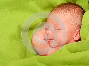 Sleeping Newborn Baby Boy