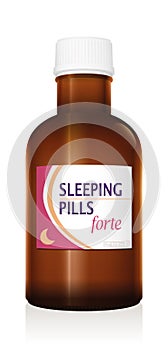 Sleeping Pills Medicine Bottle Vial