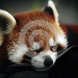 Sleeping Red Panda