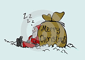 Sleeping Santa Claus