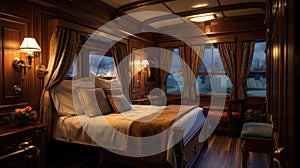 sleeping steam train interior