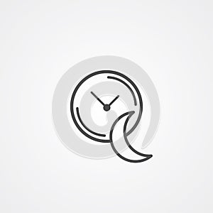 Sleeping time vector icon sign symbol