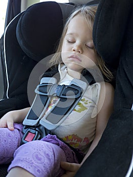 Sleeping Toddler in a Car Seat
