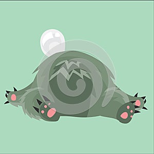 sleeping wombat. Vector illustration decorative design