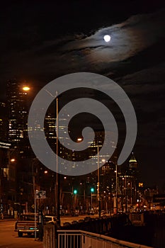 Sleepless on Seattle's Waterfront at Night, Seattle, Washington