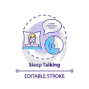Sleeptalking concept icon